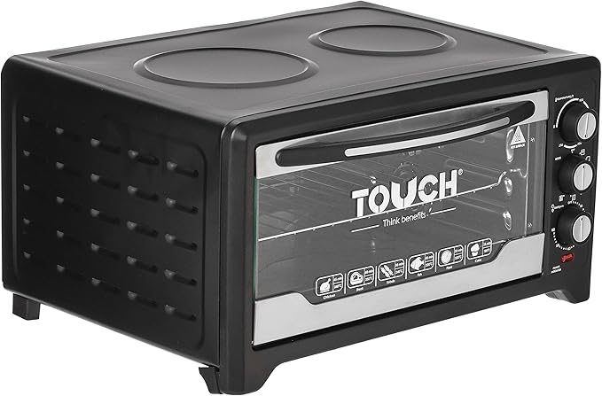 Touch El Zenouki oven with grill, 45 liter, black - 40617 100-250 temperature control